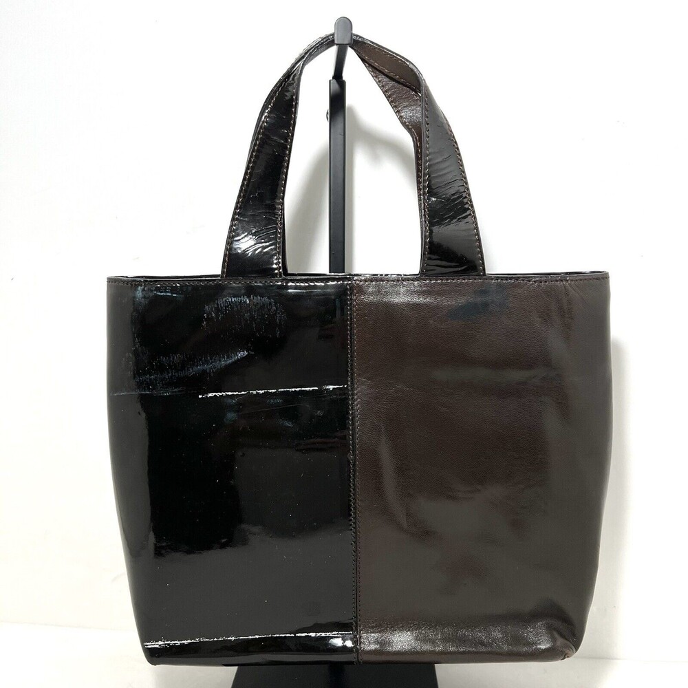Bruno Magli Womens Patent Leather Small Shoulder HandBag Black Brown
